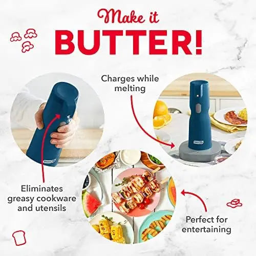 Cordless Butter Sprayer for Popcorn, Toast- White Juice fresh Lemon juice squeezer Food process