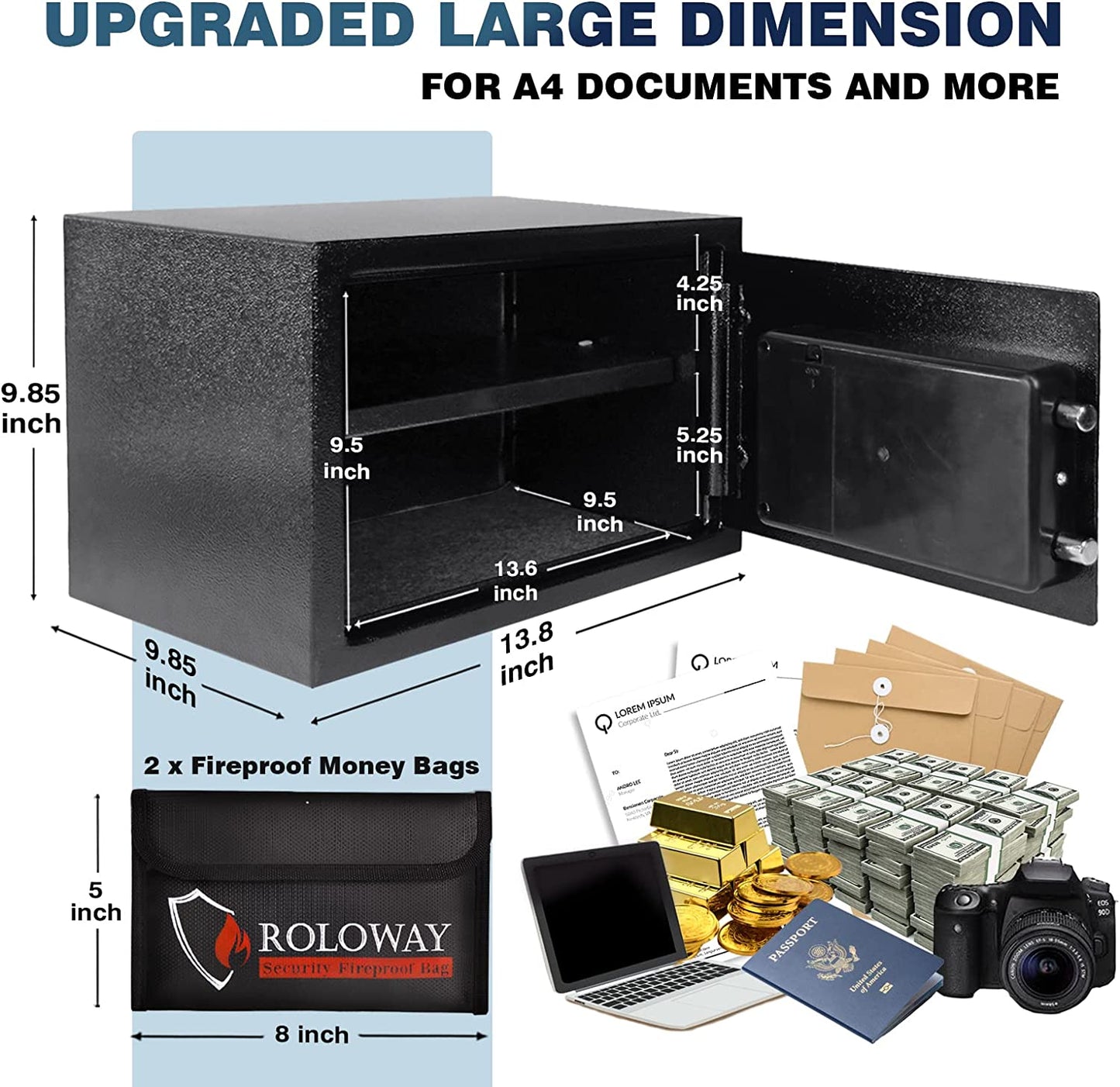 Steel Fire Proof Digital Lock Safe 